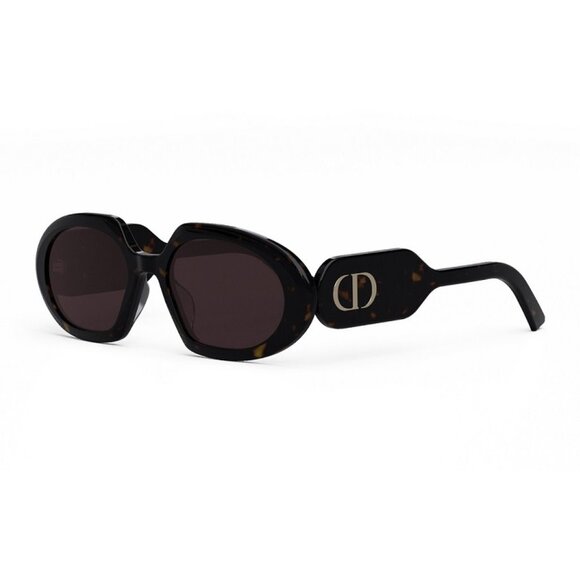 NEW AUTHENTIC DIORBOBBYR2U 20F0 HAVANA BROWN OVAL WOMEN DIOR SUNGLASSES - Picture 2 of 5